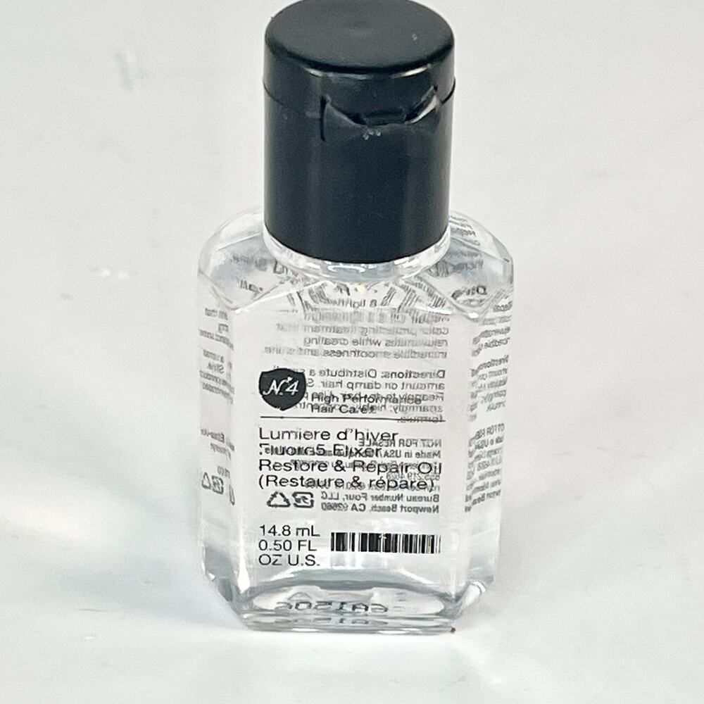 Lumiere d'Hiver N.4 Fluoro5 Restore + Repair Hair Oil Travel .5 fl oz 14.8ml New